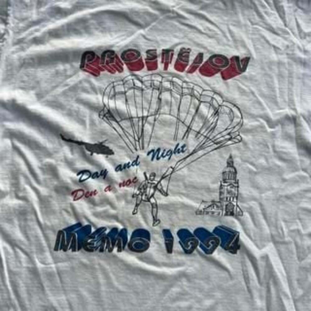Vintage 1994 Paratrooper Graphic T-Shirt - 'Day and Night' Militaria